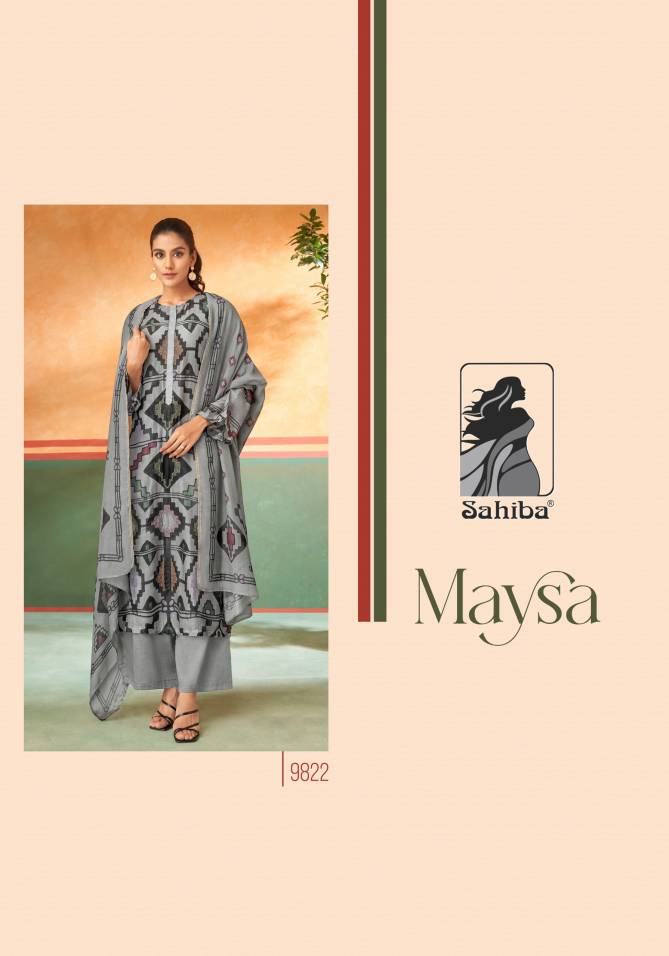 Maysa By Sahiba Muslin Silk Digital Printed Dress Material Wholesale Price In Surat